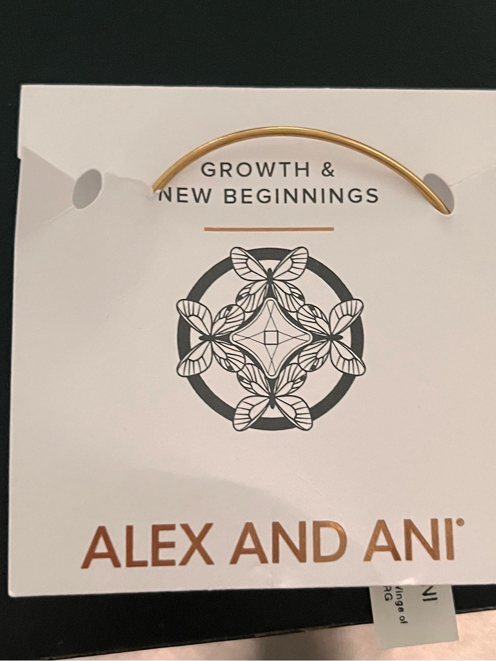 Alex and Ani Gold Growth & New Beginnings Thin Bangle
